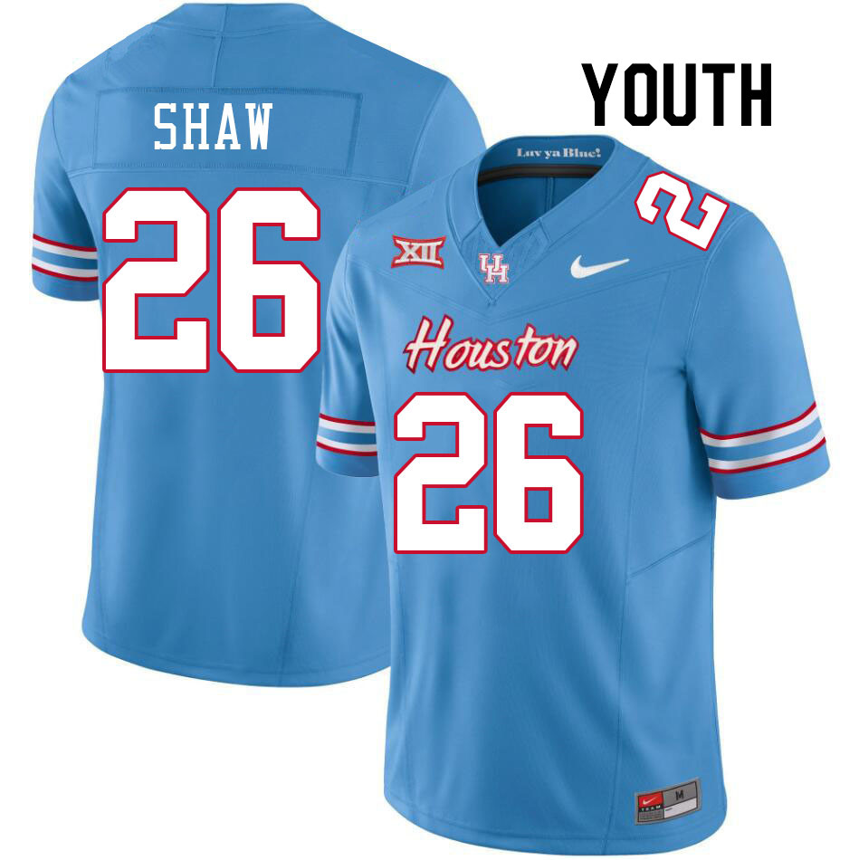 Youth #26 Jamaal Shaw Houston Cougars College Football Jerseys Stitched-Oilers